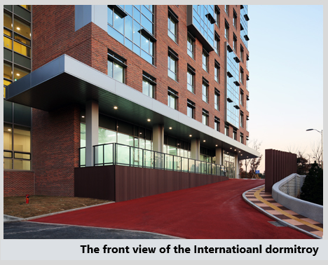 the Front view of the International domitory